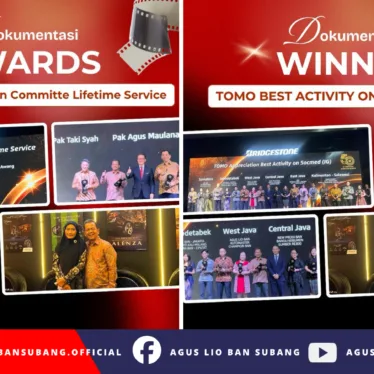 Agus Lio Ban berhasil meraih penghargaan TOMO Best Activity on Social Media Instagram untuk wilayah Jawa Barat.